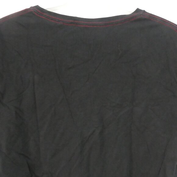 GUESS | medium | Black Graphic Short Sleeve Tee / T-Shirt | Gold Print on Sleeve - Picture 10 of 14